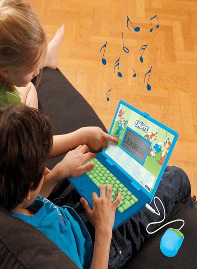 ليكسيبوك، السنافر، جهاز كمبيوتر تعليمي ثنائي اللغة (إسبانية/إنجليزية)، لعبة للأطفال مع 124 نشاطًا وألعابًا في اللغة والكتابة والرياضيات والمنطق والموسيقى، أزرق، JC598SFi2 - Image 5